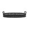 Hello Honey® 2.5ft. Black Hand-Woven Rattan Tray with Handles